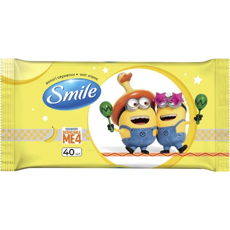 Серветки вологі дитячі Smile Minions 40 шт: ціни та характеристики