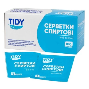 Серветки спиртові 3 х 6 см №100