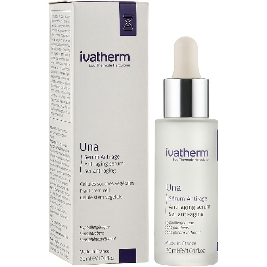 Сироватка Ivatherm Una Anti-aging Serum антивікова для чутливої шкіри обличчя, 30 мл: ціни та характеристики