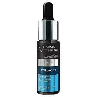 Сироватка для волосся Pharma Group Laboratories Keratin + Collagen, Сила, густота, блиск, 14 мл