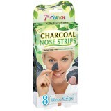 Очищувальні смужки для носа 7th Heaven Charcoal Pore Strips Деревне вугілля, 8 шт.