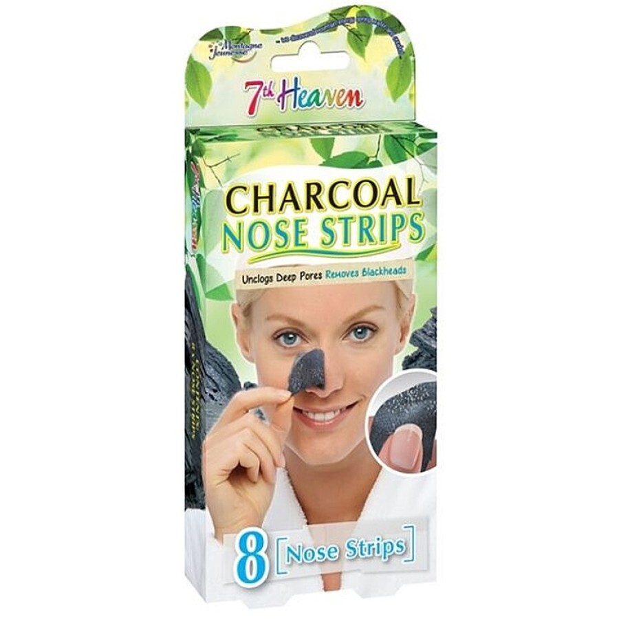 Очищающие полоски для носа 7th Heaven Charcoal Pore Strips Древесный уголь, 8 шт.: цены и характеристики
