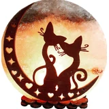 Соляна лампа Saltlamp  Коти на Місяці № 2,  3-4 кг
