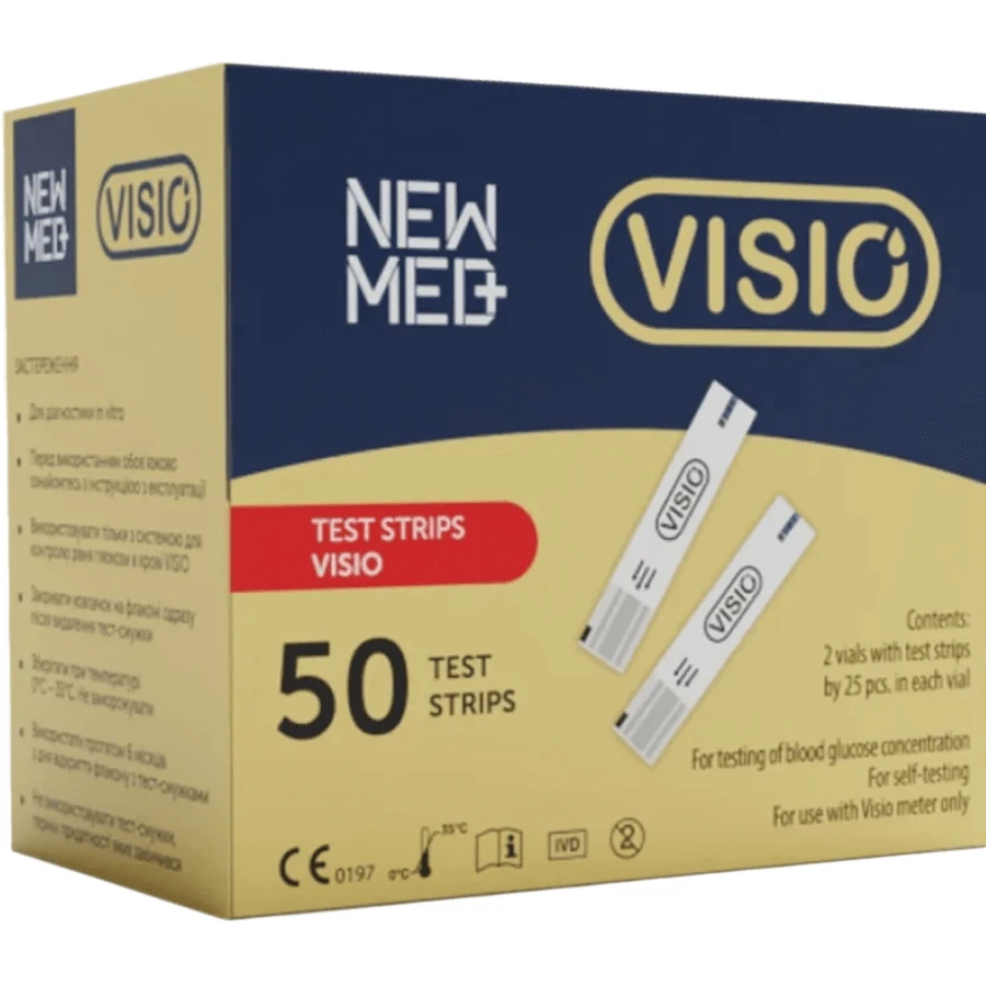 Тест-смужки к глюкометру NEWMED Visio, 50 шт.: цены и характеристики