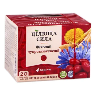 Фіточай Tabula Vita Цілюща сила Цукрознижуючий №10 фільтр-пакет 1,5 г, №20