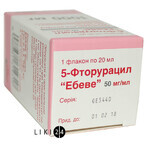 5-фторурацил "ебеве" конц. д/п інф. р-ну 1000 мг фл. 20 мл: ціни та характеристики
