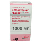 5-фторурацил "эбеве" конц. д/п инф. р-ра 1000 мг фл. 20 мл: цены и характеристики