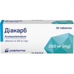 Діакарб табл. 250 мг №30: ціни та характеристики