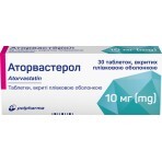 Аторвастерол табл. в/о 10 мг блістер №30: ціни та характеристики