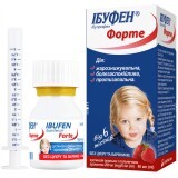 Ібуфен форте сусп. орал. 200 мг/5 мл фл. 40 мл, з ароматом полуниці