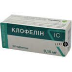 Клофелін ic табл. 0,15 мг блістер №50: ціни та характеристики