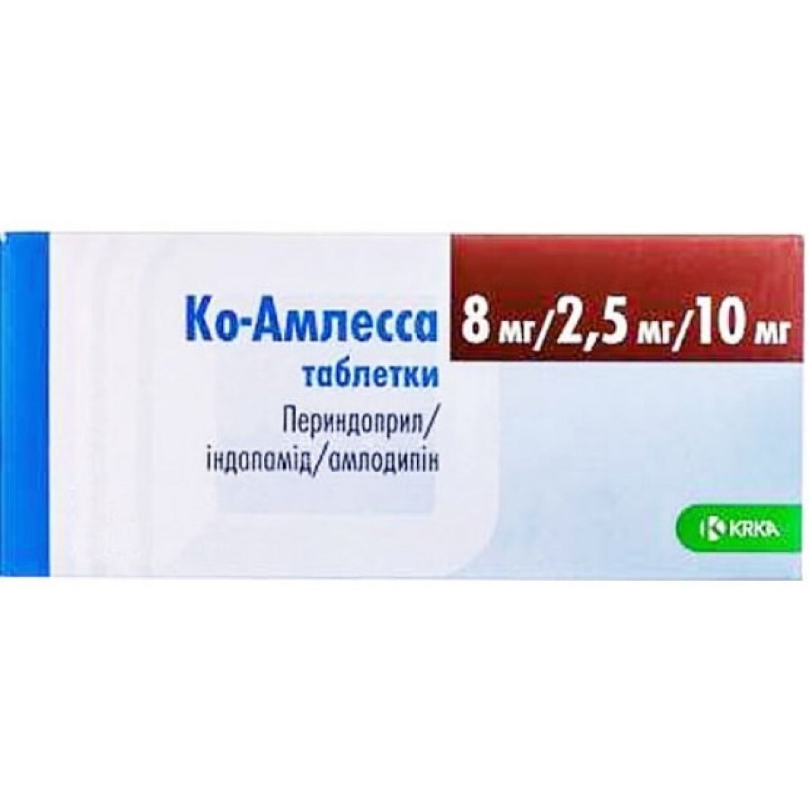 Ко-амлесса табл., 8 мг/2,5 мг/10 мг №10: ціни та характеристики