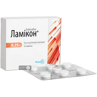 Ламікон таблетки 0.25 г, №14