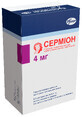 Сермион пор. лиофил. д/п р-ра д/ин. 4 мг фл., с раств. в амп. 4 мл №4