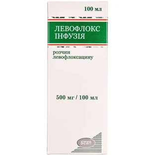 Левофлокс інфузія р-н інф. 500 мг фл. 100 мл