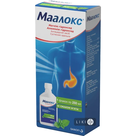 Маалокс сусп. фл. 250 мл: цены и характеристики