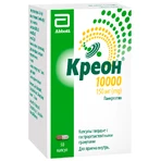 Креон 10 000 капс. тв. с гастрорезист. гран 150 мг фл. №50: ціни та характеристики