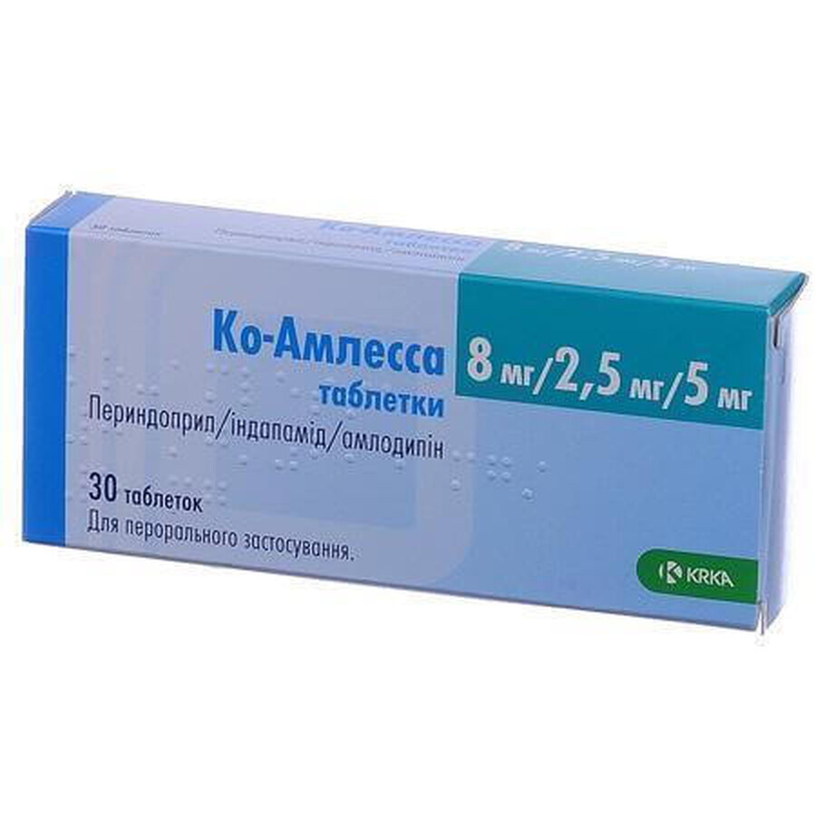 Ко-Амлесса табл., 8 мг/2,5 мг/5 мг №30: ціни та характеристики