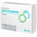Доксициклин капс. 100 мг блистер, в пачке №10
