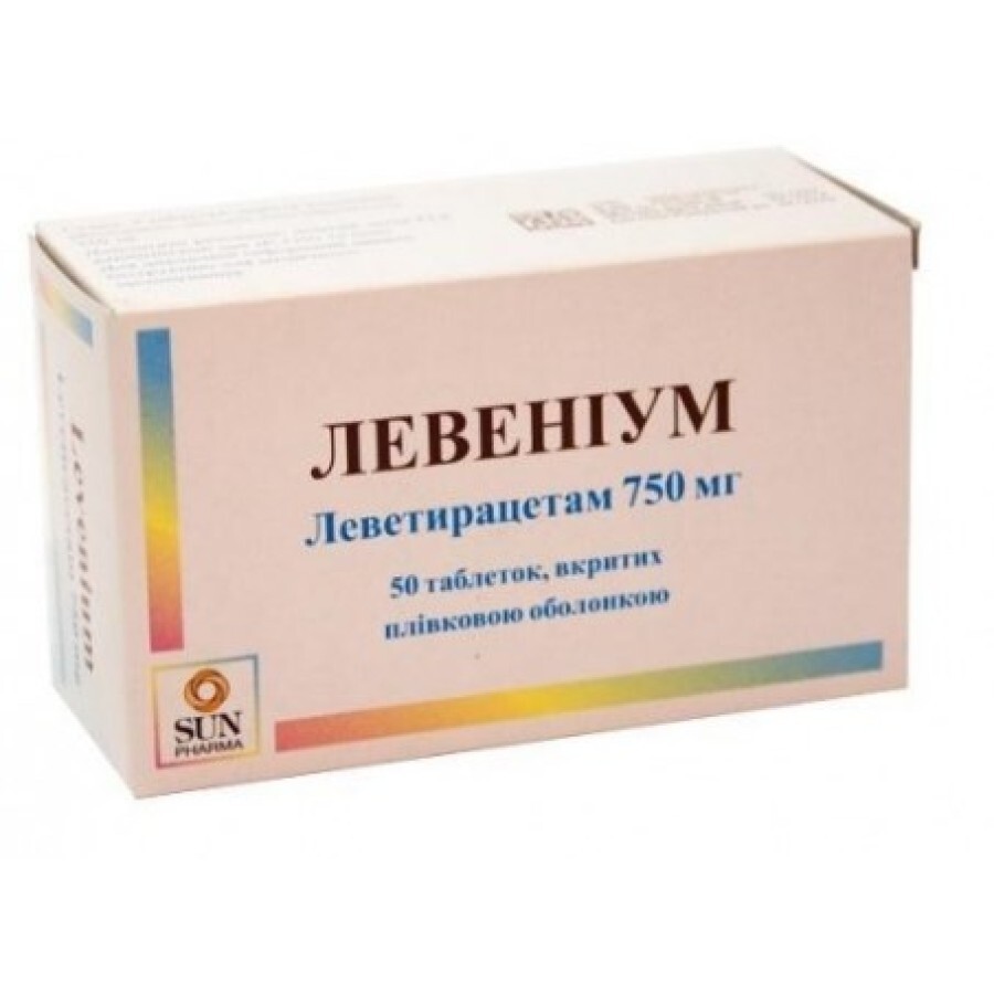 Левеніум табл. в/плівк. обол. 750 мг блістер №50: ціни та характеристики