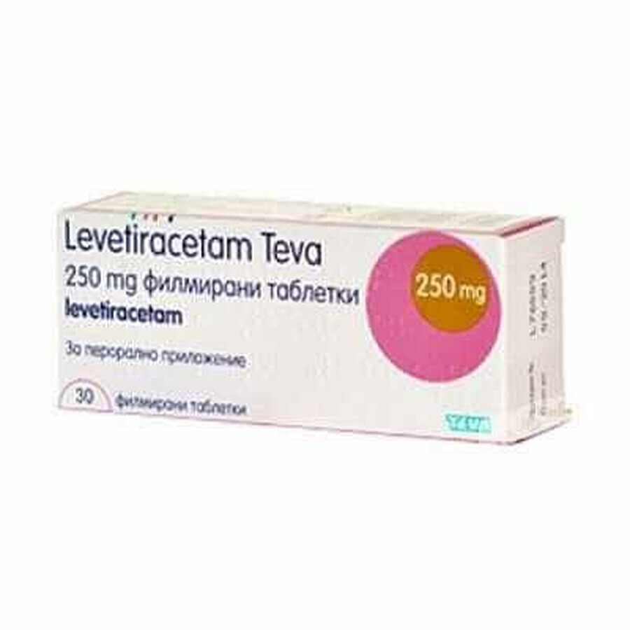 Леветирацетам 250-тева таблетки в/плівк. обол. 250 мг блістер №30