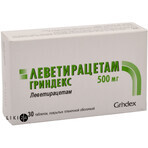 Леветирацетам Гриндекс табл. п/плен. оболочкой 500 мг блистер №30: цены и характеристики