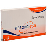 Левокс-750 табл. в/плівк. обол. 750 мг блістер №10