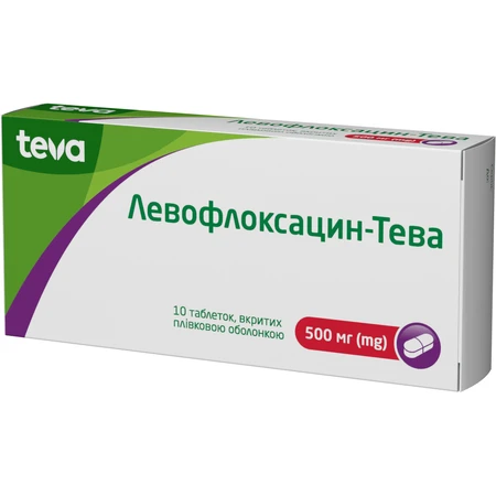 Левофлоксацин-Тева табл. п/о 500 мг блистер №10: цены и характеристики