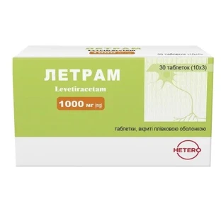 Летрам табл. п/плен. оболочкой 1000 мг блистер №30
