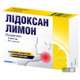Лідоксан лимон льодяники 5 мг + 1 мг блістер №24