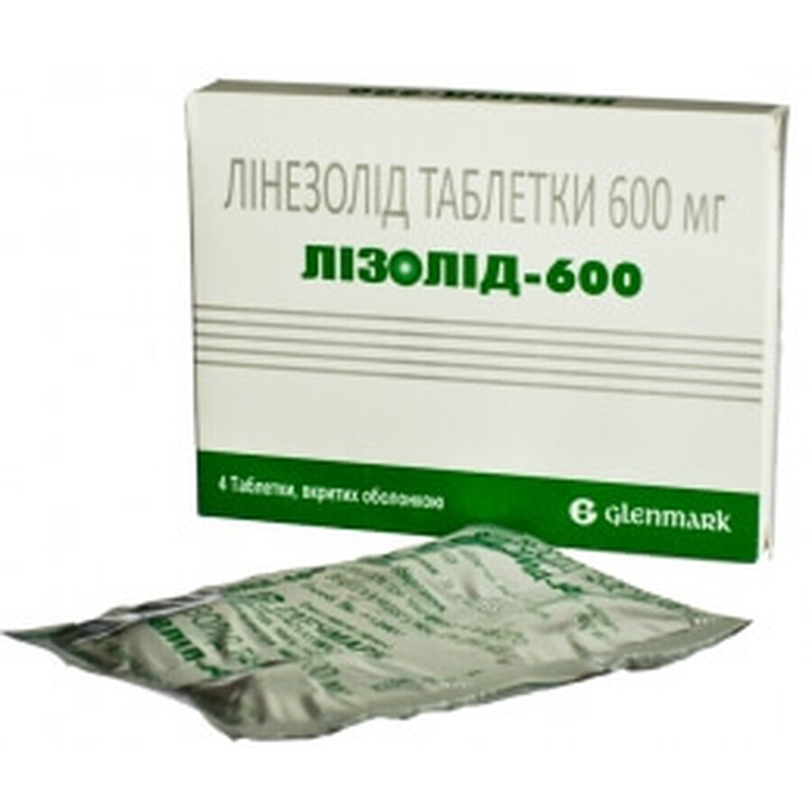 Лизолид-600 таблетки п/о 600 мг стрип №4