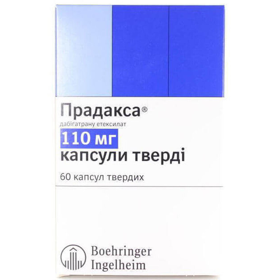 Прадакса капс. тверд. 110 мг блістер №30: ціни та характеристики