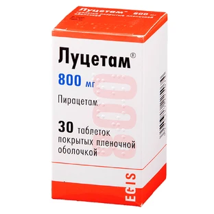 Луцетам табл. п/плен. оболочкой 800 мг фл. №30