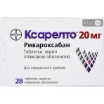 Ксарелто табл. в/плівк. обол. 20 мг №28: ціни та характеристики