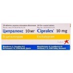 Ципралекс табл. п/плен. оболочкой 10 мг №28: цены и характеристики