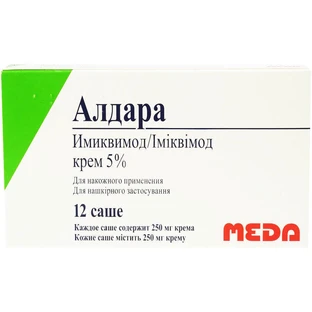 Алдара крем 5 % саше 250 мг №12