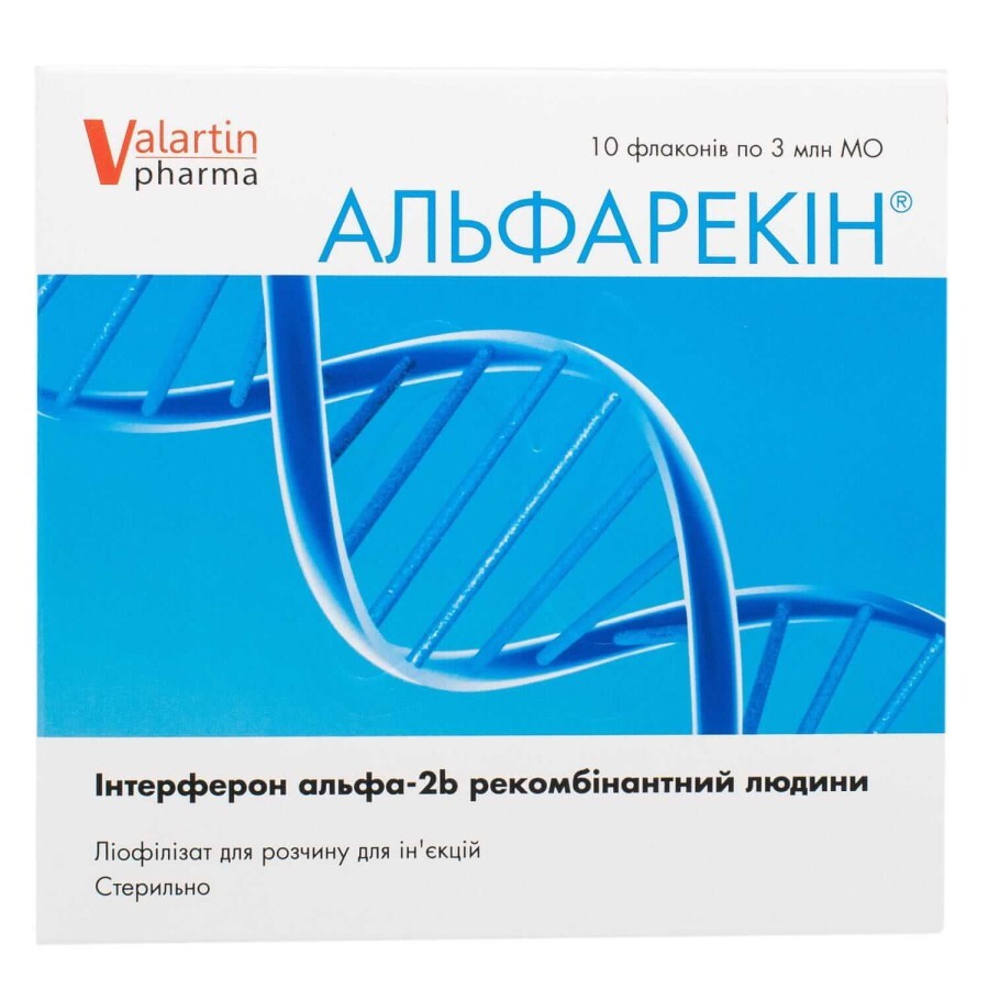 Альфарекин лиофил. д/р-ра д/ин. 3000000 МЕ фл. №10: цены и характеристики