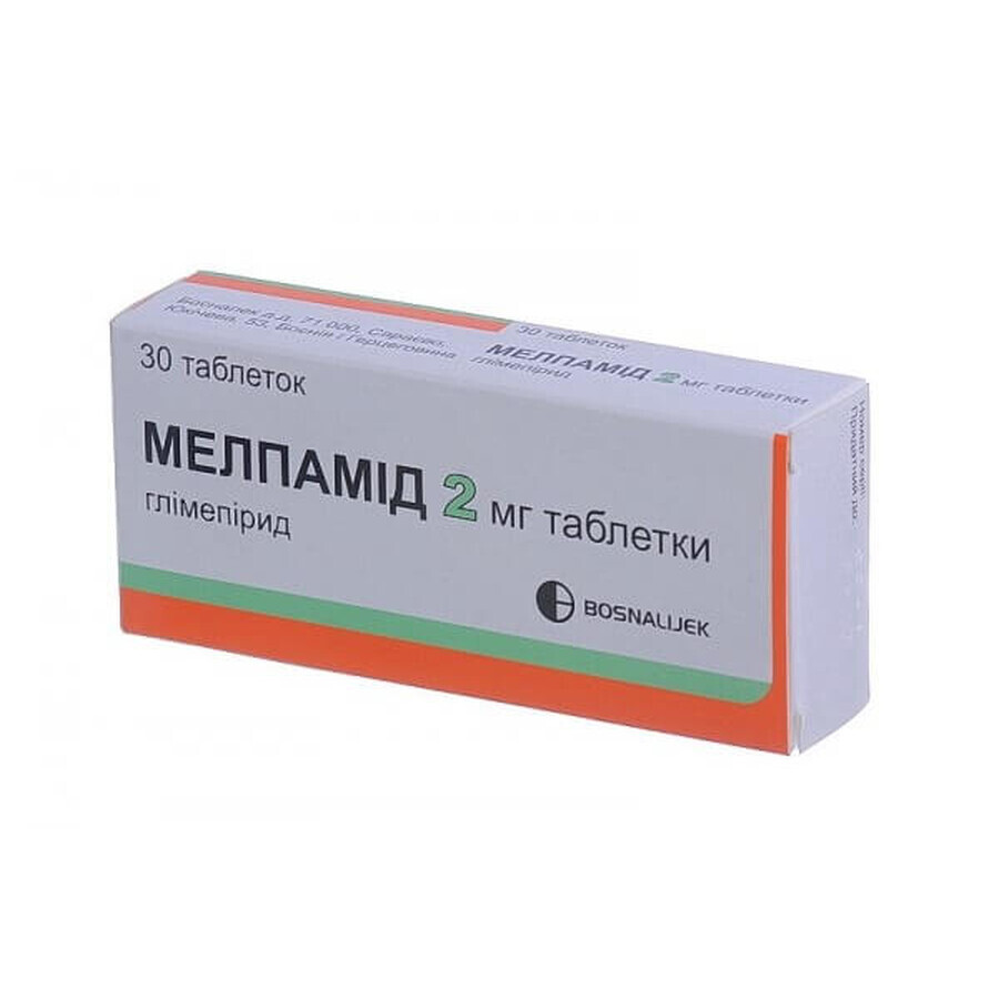 Мелпамід табл. 2 мг блістер №30: ціни та характеристики