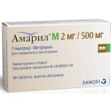 Амарил m 2 мг/500 мг табл. п/о №30