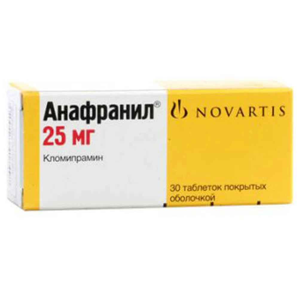 Анафранил табл. п/о 25 мг блистер №30: цены и характеристики