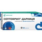 Септефрил-Дарниця табл. 0,2 мг контурн. чарунк. уп., в пачці №20: ціни та характеристики