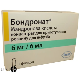 Бондронат конц. д/р-ну д/інф. 6 мг фл. 6 мл