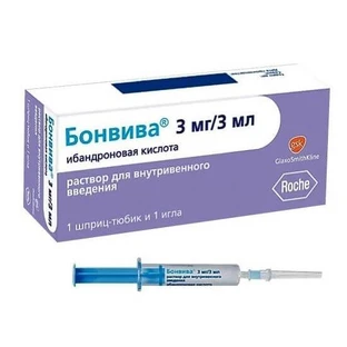 Бонвіва р-н д/ін. 3 мг/3 мл шприц, у комплекті з голкою