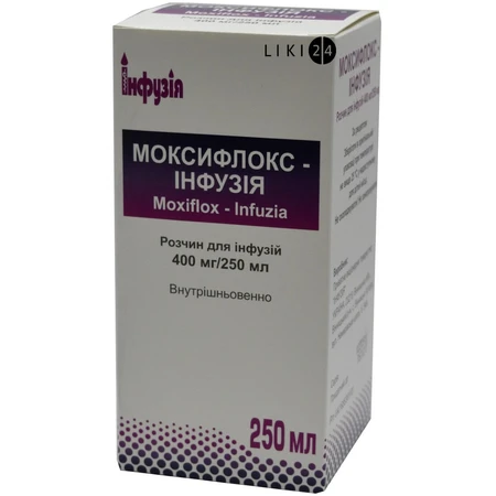 Моксифлокс-інфузія р-н д/інф. 400 мг/250 мл пляшка 250 мл: ціни та характеристики