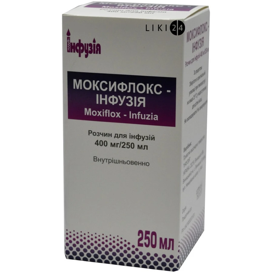 Моксифлокс-інфузія р-н д/інф. 400 мг/250 мл пляшка 250 мл