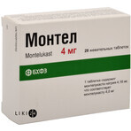 Монтел табл. жув. 4 мг блістер №28: ціни та характеристики