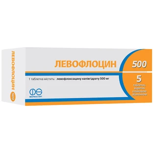 Левофлоцин 500 табл. в/о 500 мг блістер №5