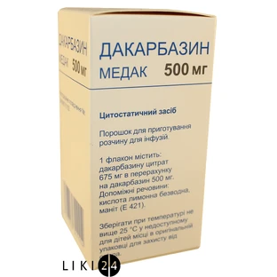 Дакарбазин медак пор. д/п р-ра д/инф. 500 мг фл.