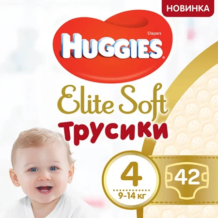 Трусики-підгузки Huggies Elite Soft Pants 4 (L) 9-14 кг 42 шт: ціни та характеристики