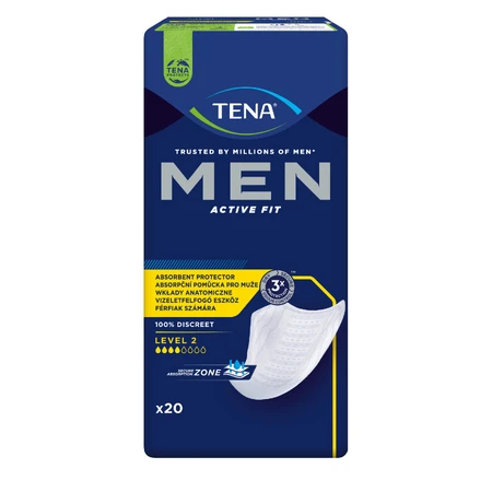 Урологічні прокладки Tena for Men Level 2, 20 шт: ціни та характеристики